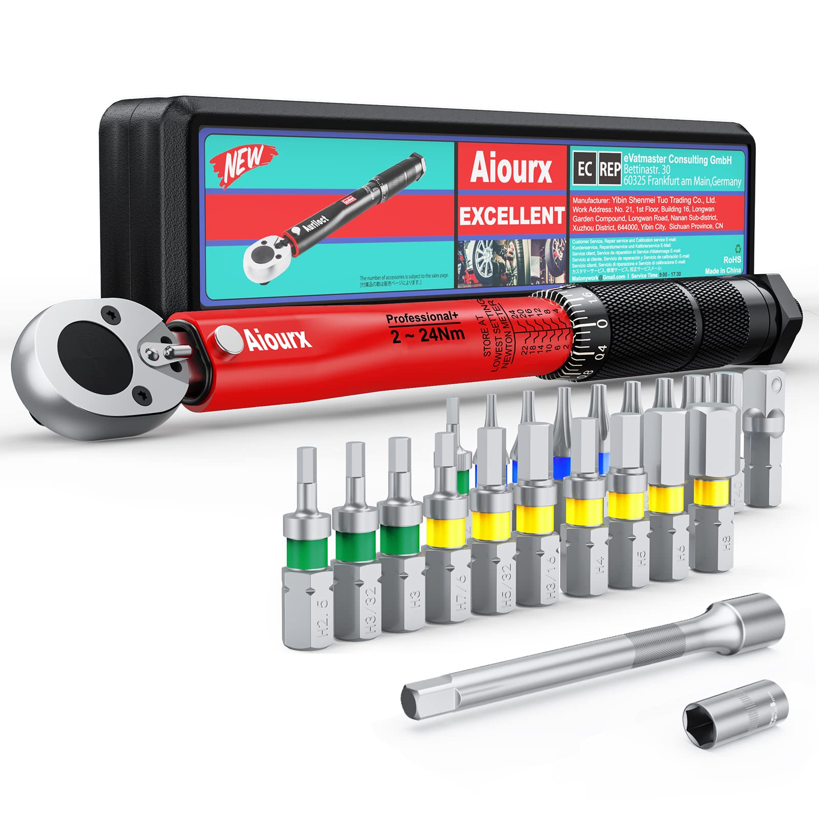 Amazon | Aiourx 1/4インチドライブクリックトルクレンチセット Amazon | Aiourx 1/4インチドライブクリックトルクレンチセット