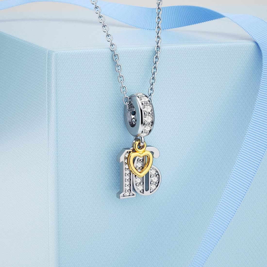 DALARAN Birthday Number 21st 30th 40th 50th Celebration Letter Charm for Bracelets Present for Women Wife Sister Friends - Image 3