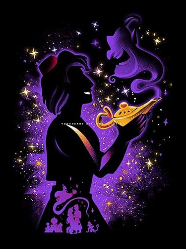 Youtheart Pintura con Diamantes Arte con Diamantes Mágico, Kits de Bordado de Punto de Cruz 5D Completo con Diamantes, Decoración de Pared DIY