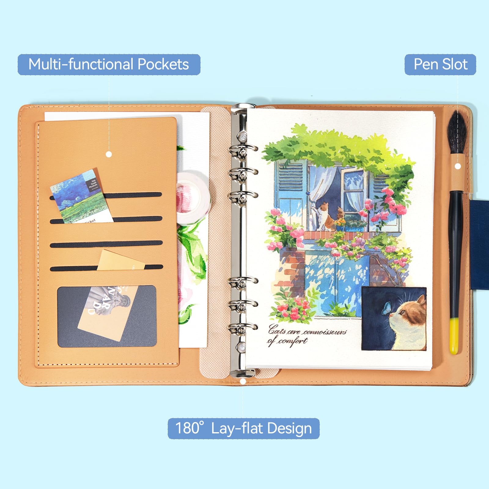 Lightwish Watercolor Sketchbook, 100% Cotton Acid Free Watercolor Journal, A5 (14x21cm) - Image 2