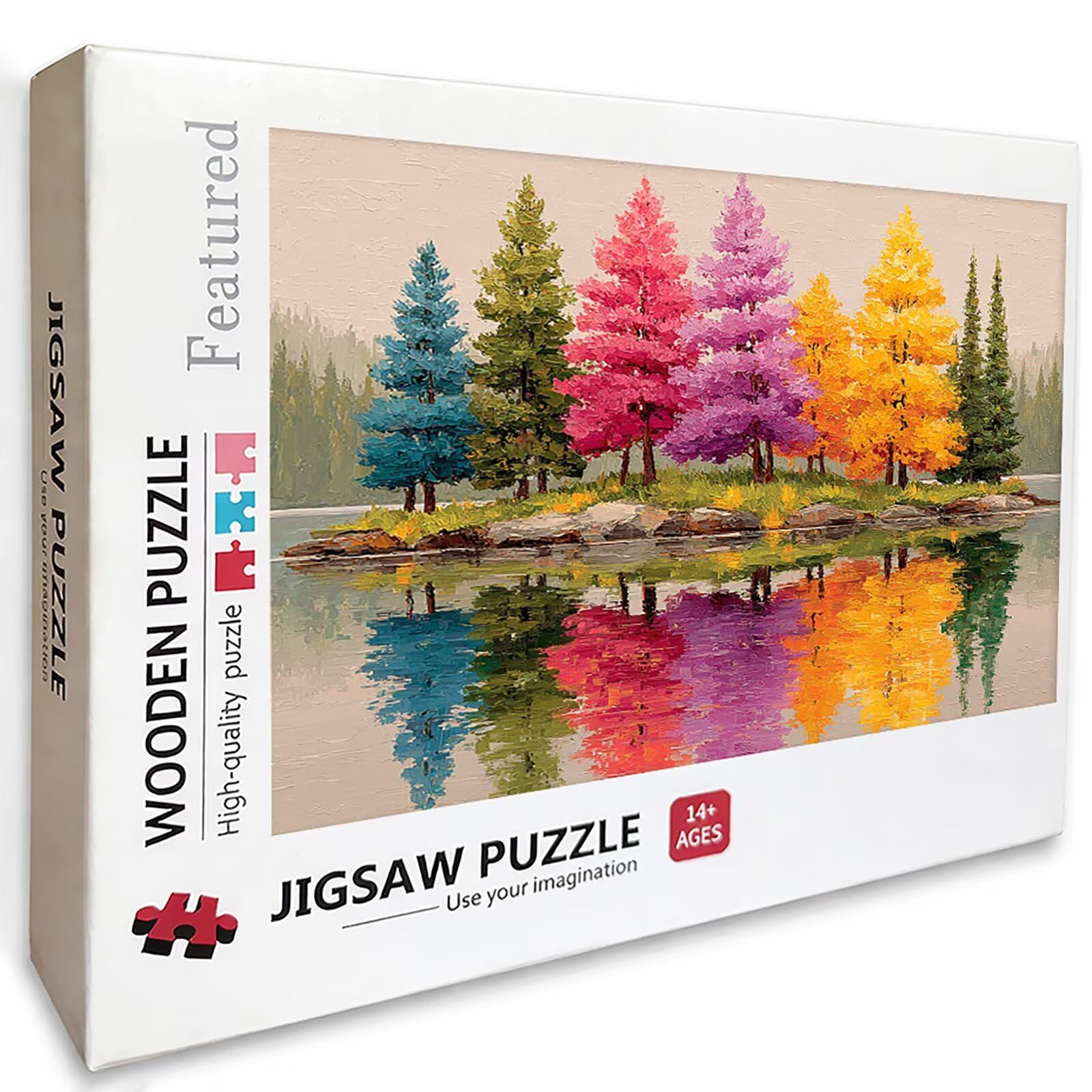 Puzzle Arte con Scatola Albero, Colore Puzzle Legno 5000 Pezzi Adulti 156x105cm, Attività di Intrattenimento ad Alta Difficoltà, DIY Classici Gioco, Jigsaw Per Tutta La Famiglia, Estate Regalo, 6-7520