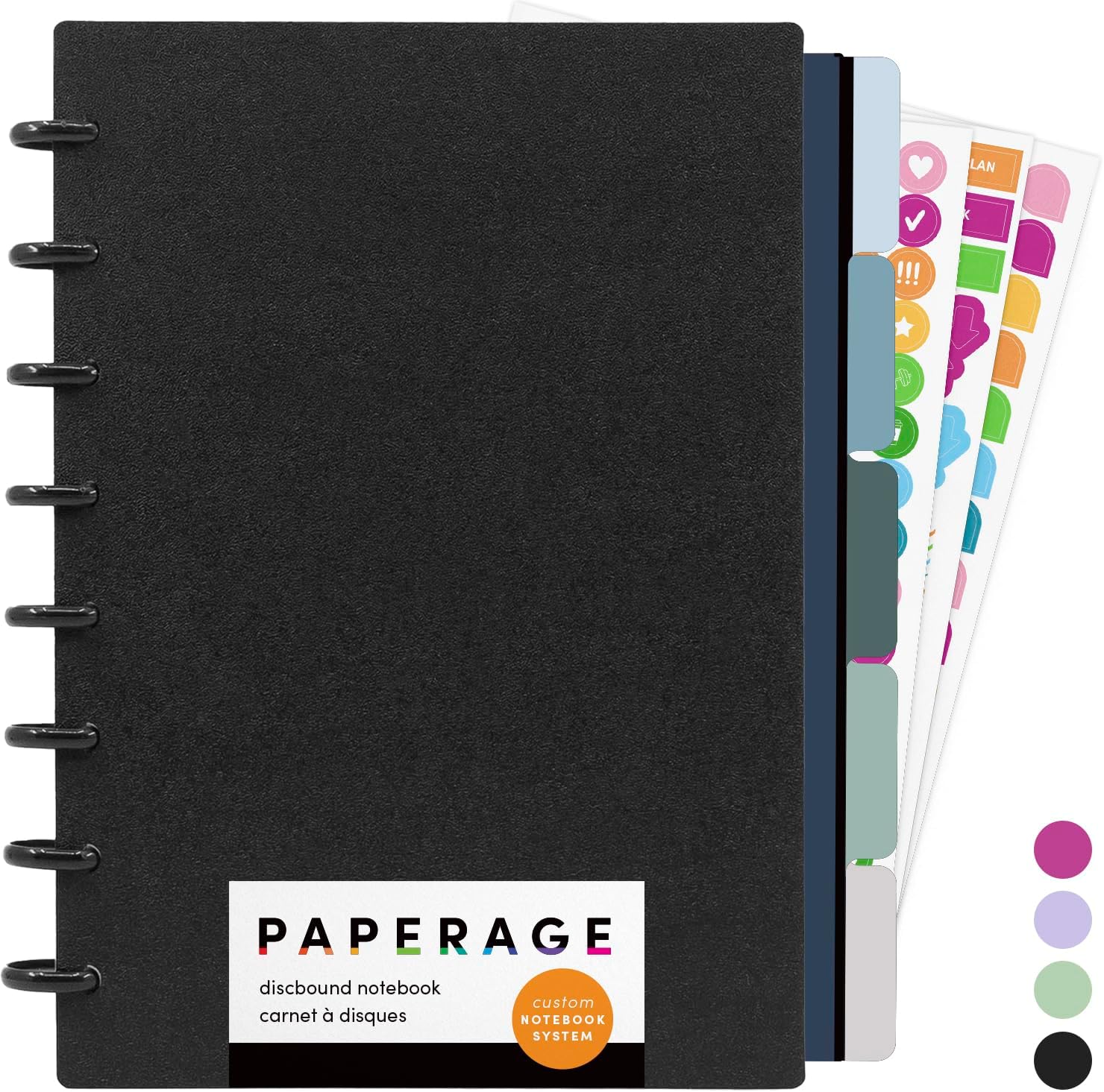 Amazon.com : PAPERAGE Customizable Discbound Notebook, 114 Pages, All ...