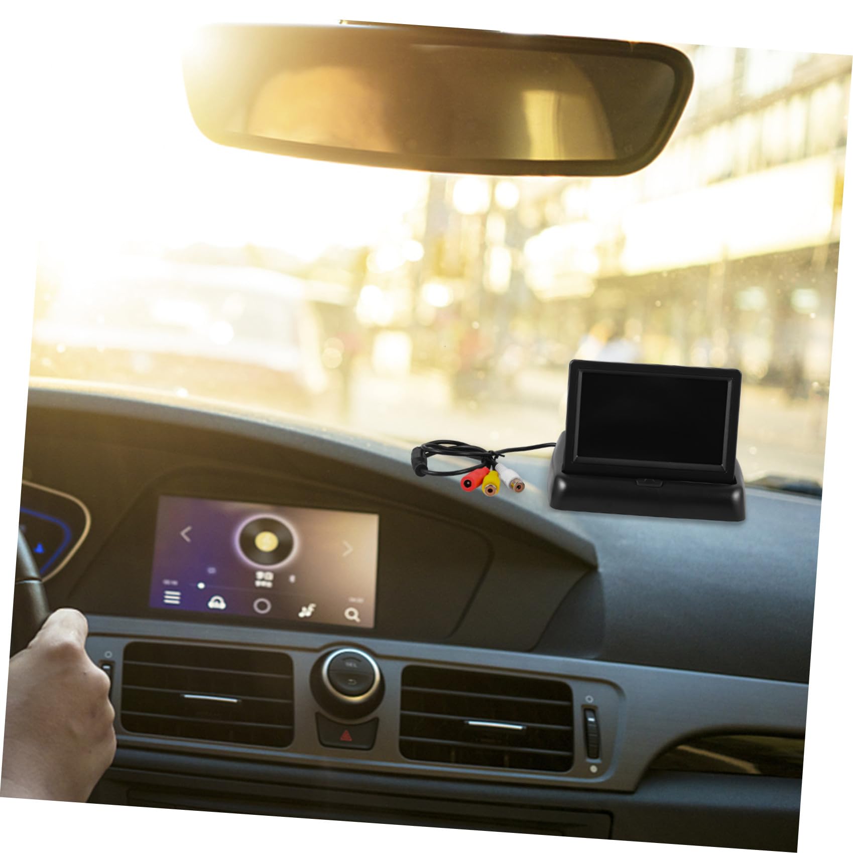 Écran Affichage De Caméra De Recul Pliable pour Voiture Moniteur De Recul pour Surveillance Arrière Réel