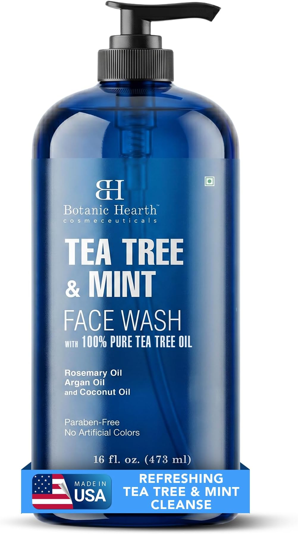 Botanic Hearth Tea Tree Face Wash With Mint - 16 Fl oz