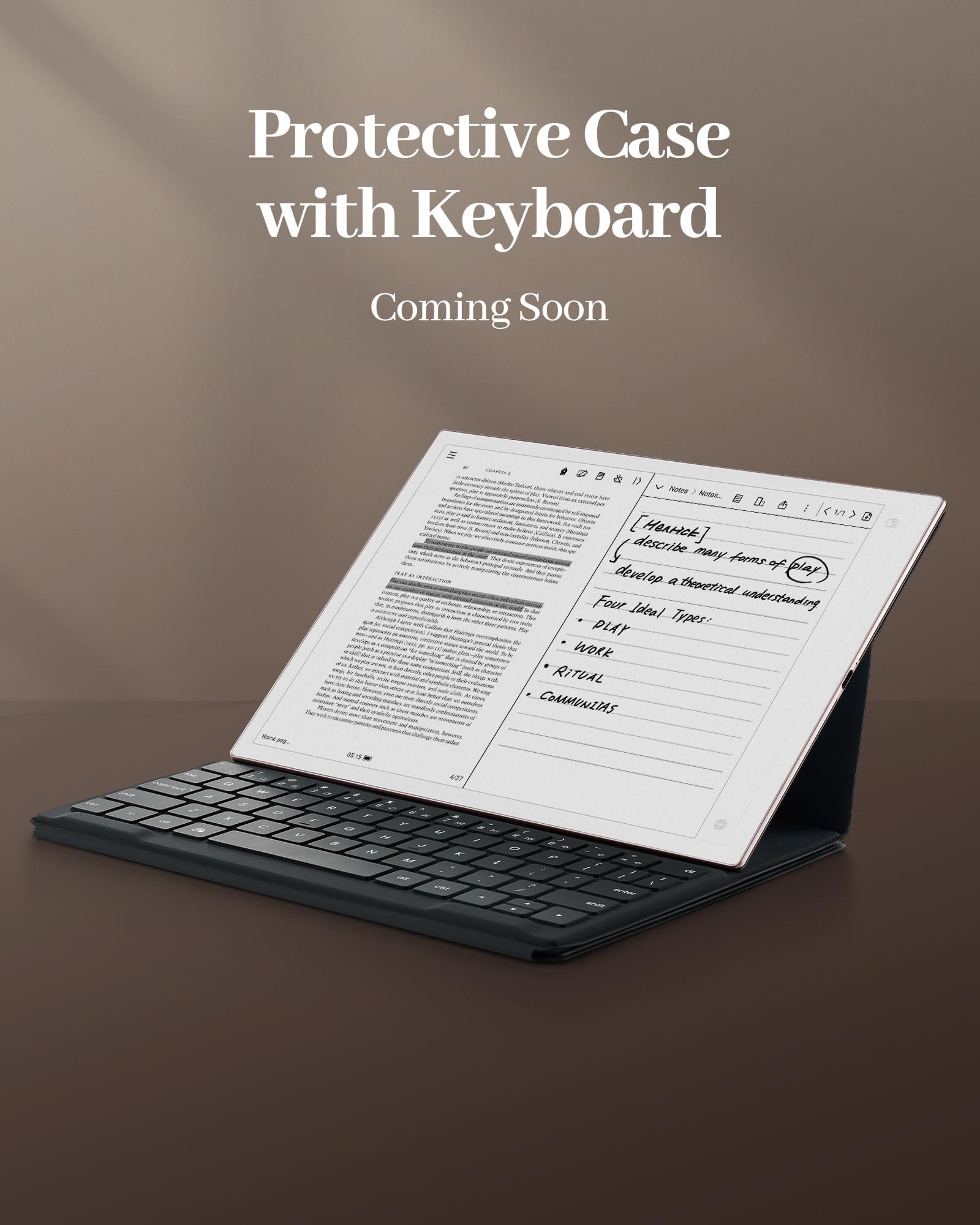 iFLYTEK AINOTE 2 - Custodia a libro per tablet da 10,7", in pelle sintetica di alta qualità, sottile e leggera, resistente all'acqua e alla polvere
