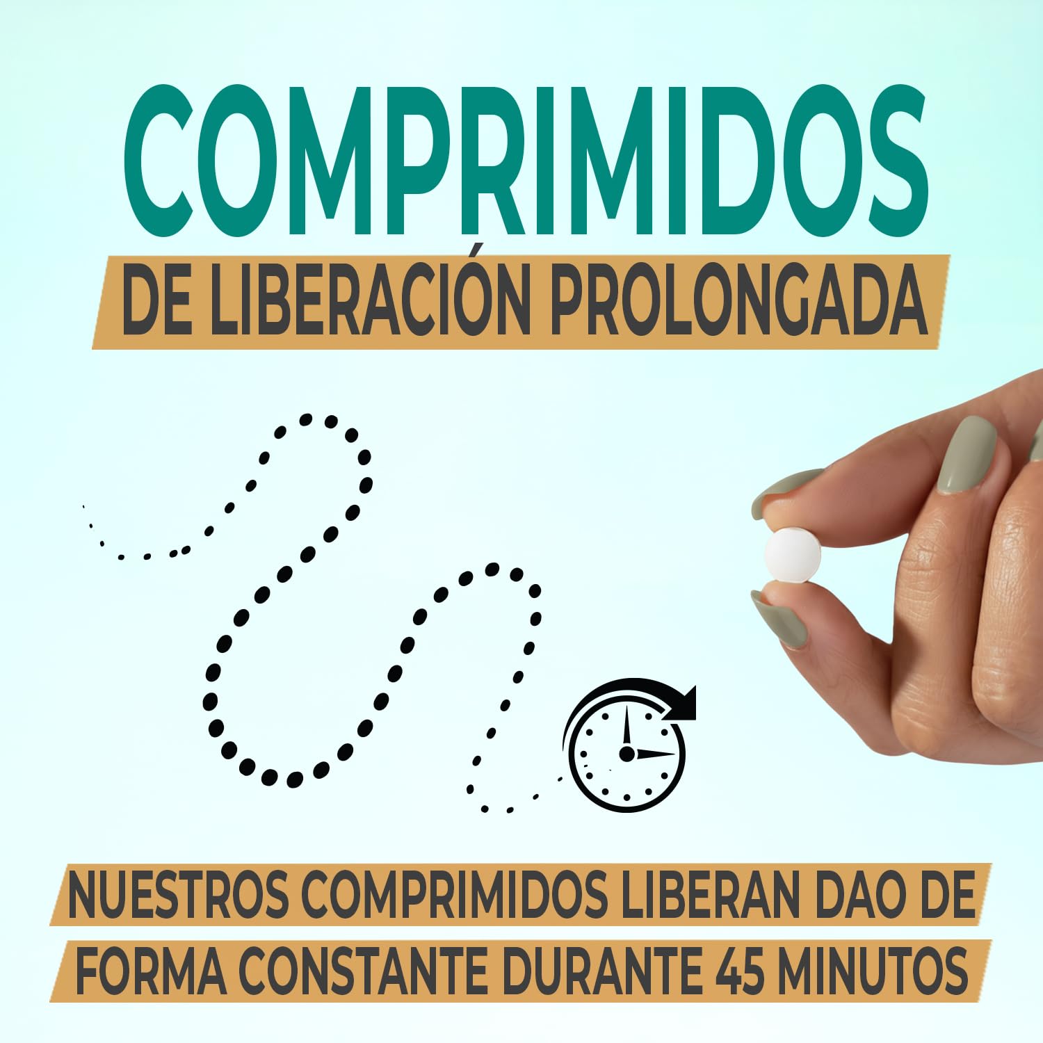 Enzima DAO 3.000.000 HDU por día - dosificación perfecta con 1.000.000 HDU por comprimido (3 comprimidos/día) - 100% DAO vegano - 60 comprimidos