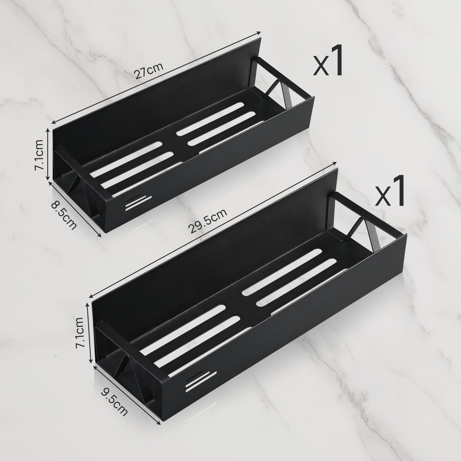2 Scaffali Magnetici Per Frigorifero COM-FOUR - Con Ganci, Portata Fino A 6 Kg, Bianco
