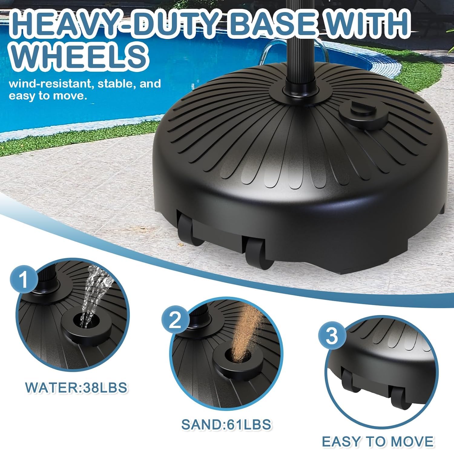 Toallero de piscina de 63 pulgadas con ruedas para interior y exterior, toallero con compartimento de almacenamiento, 6 barras ajustables, accesorios de tubo caliente, toallero independiente para