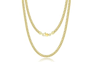 Italian 3.5mm Solid 18k Gold Over 925 Sterling Silver Chain Necklace