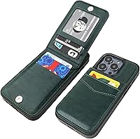 Vista 1 de KIHUWEY Funda compatible con iPhone 14 Pro con soporte para tarjeta de crédito, cierre magnético de cuero de alta calidad, función atril, funda