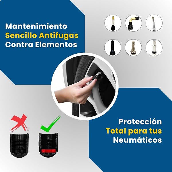 Pack de 15 Tapones para Rueda de Coche + 2 de Regalo | Tapón Universal para Válvula de Neumático, Moto, Bicicleta o Patinete | Anillo Sellador Antifugas para Protección Total - 4