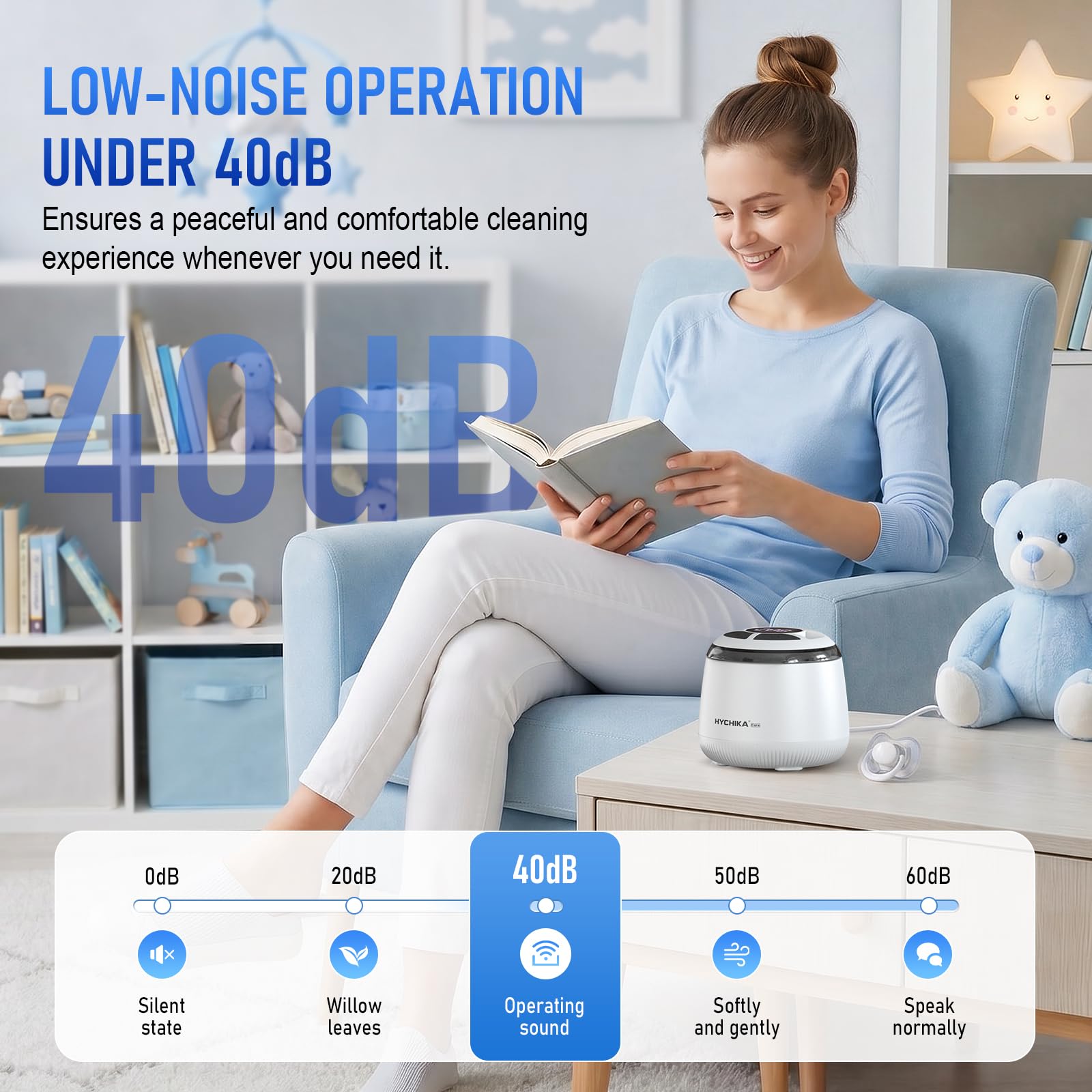 Limpiador Ultrasonidos Dental con Luz UV-C,Resistente al Agua,48kHz con Temporizador,4 Modos,200mL.Ideal para Prótesis Dentales,Alineadores,Protectores Bucales y Férulas Nocturnas.Blanco. | Resistente al Agua