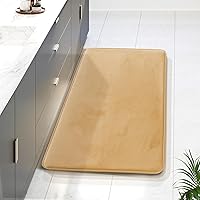 Vista 85 de Clara Clark - Tapete para baño, de espuma viscoelástica, terciopelo y felpa ultra suave, antideslizante, lavable a máquina y de secado rápido, de 17