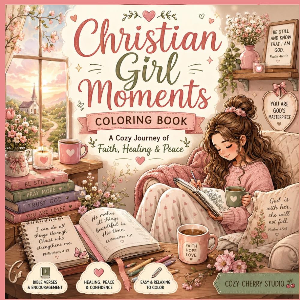 Cozy Christian Coloring Book for Women Uplifting Bible Verses for Stress Relief, Healing, Faith, Confidence & Relaxation: Inspirational Bible Verses ... Relief, Healing, Faith and Encouragement