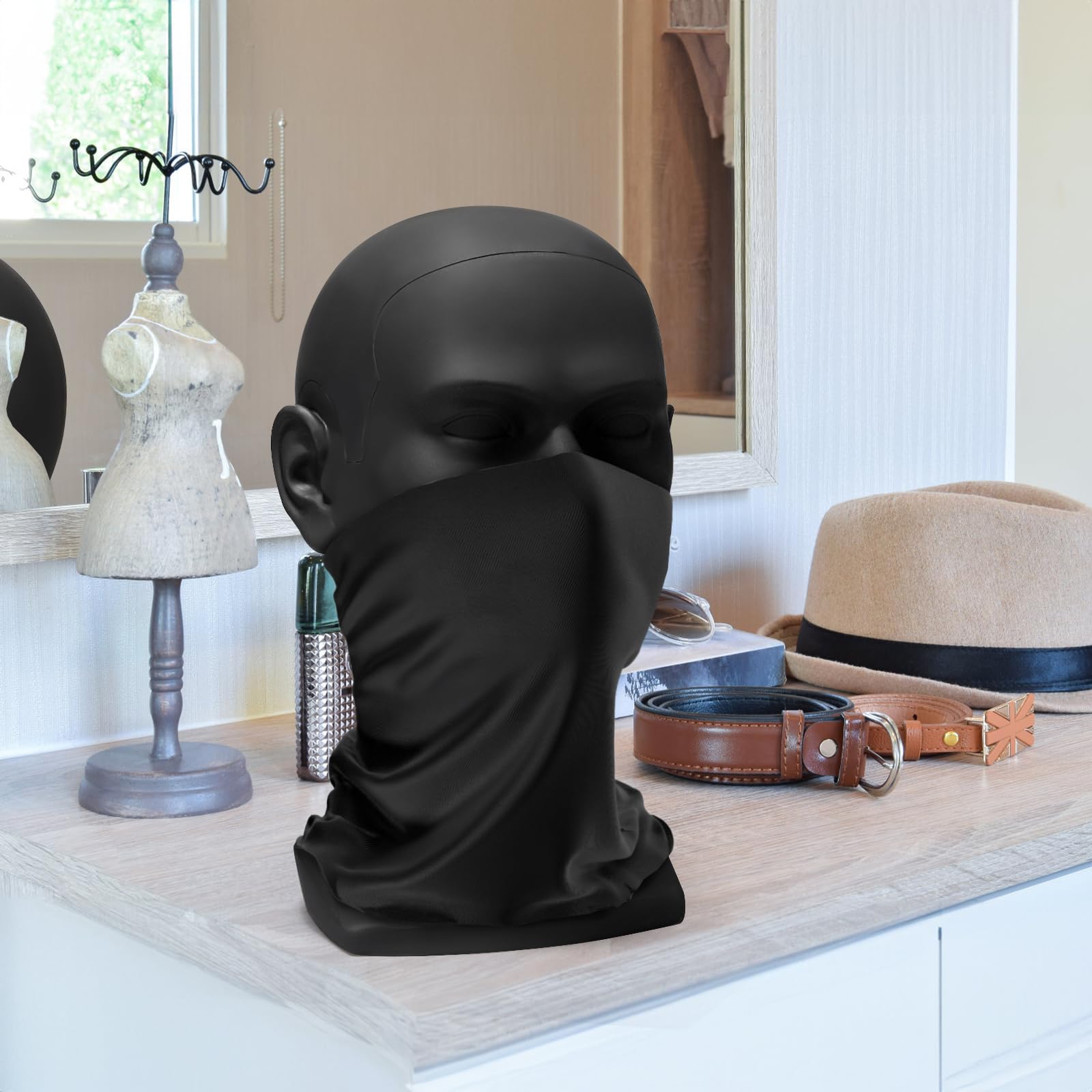 ZOOFOX Male Mannequin Head PVC Display Styling Head for Hats, Wigs and Headwear