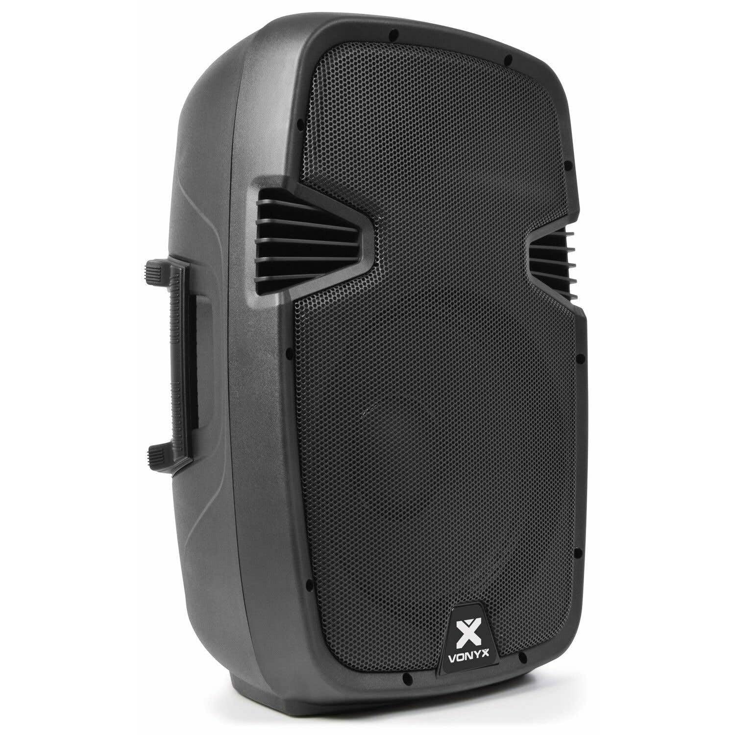 Vonyx SPJ-1200ABT Altoparlante Attivo 12" Autoamplificato 600 W con Bluetooth, Lettore MP3, USB/SD, Ingresso Microfono, Subwoofer Potente, Suono Professionale per Feste, DJ, Karaoke ed Eventi