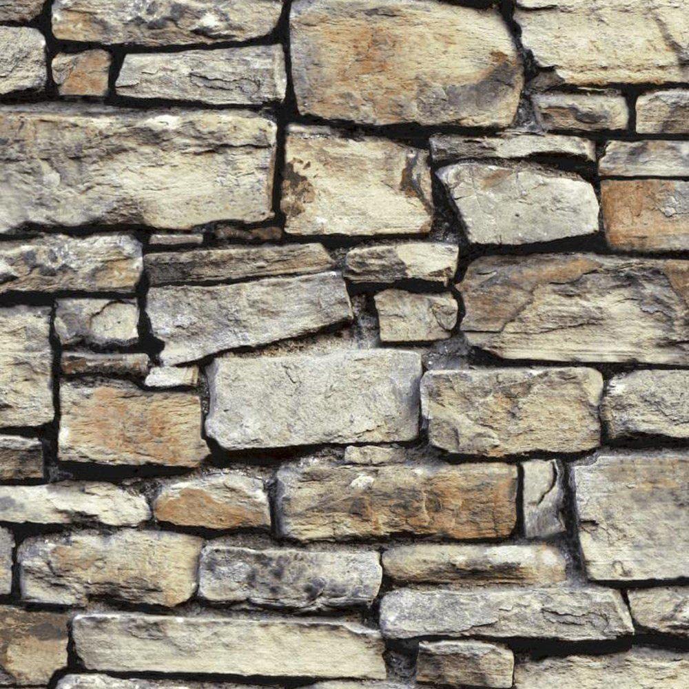 Sponsored Ad – Arthouse Wallpaper Cornish Stone Photographic Effect Realistic 3D Rustic Brick for Living Spaces & Feature Walls, Kitchen Bedroom Hallway Dining Room 10.05m x 0.53m Roll 668901