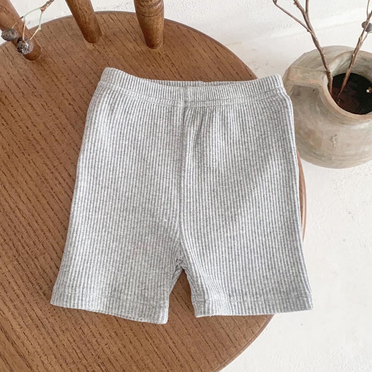 Lot de 3 Shorts en Coton pour Bébé Garçon Fille Short d'été Décontracté Pantalon Court à Taille Élastique Unisexe pour Nouveau-Né Tout-Petits 0 Mois-2 Ans Short de Loisirs