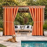 Vista 31 de DIVA EN CAMINO DEC Cortina de patio para exteriores, impermeable, oscurecimiento, con aislamiento térmico, cortinas interiores para dormitorio