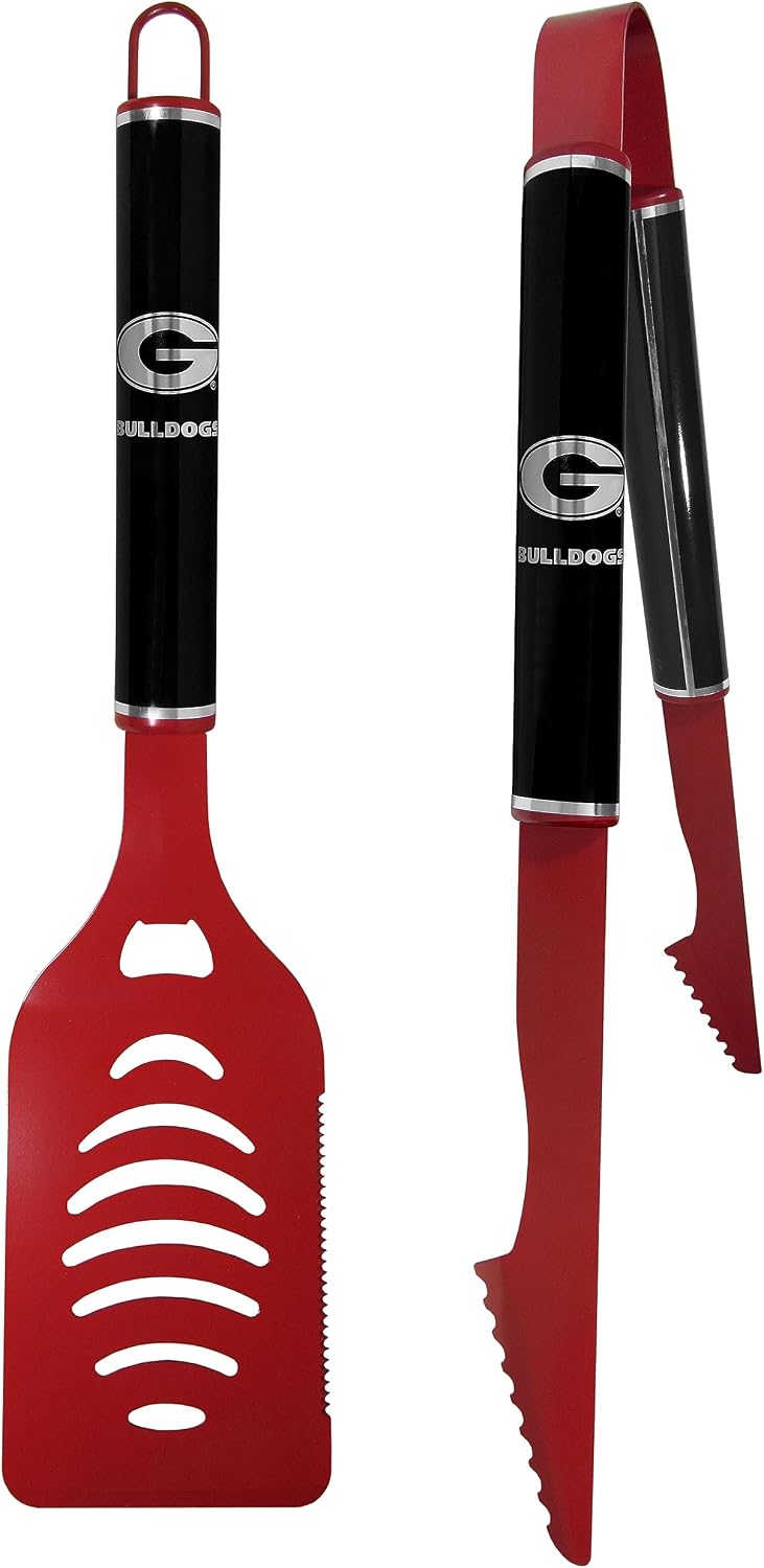 Siskiyou Sports NCAA Georgia Bulldogs 2 pc Color and Black Tailgate BBQ Set Team Colors, One Size