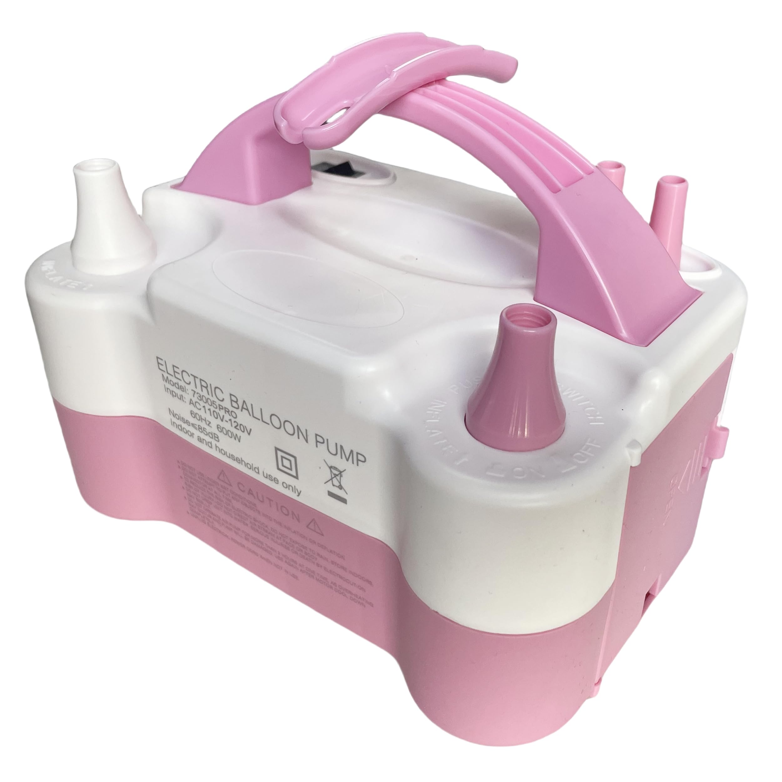 電動バルーンポンプ ピンク 電動ブロワー 風船用 バルーン用 ゴム風船専用エアーポンプ 吹出口2つ 同時作業可能 付属ノズルあり ウエディング 誕生日パーティー