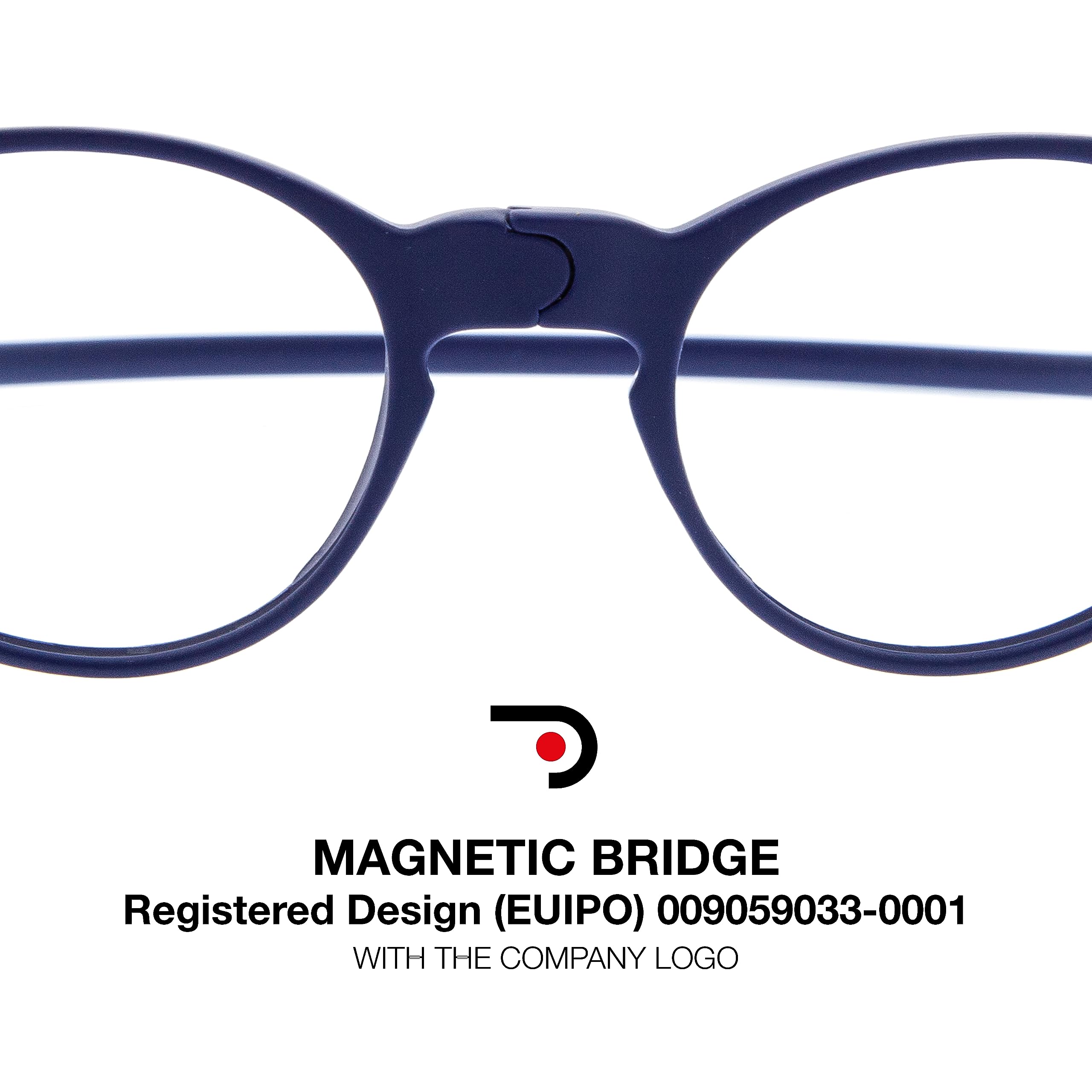 DIDINSKY Faraday lunettes de lecture, Rond Indigo +1,5 | Lunettes de lecture légères, verres antireflet et antirayures. Rondes ou carrées, plusieurs couleurs, +1,0 à +3,0.