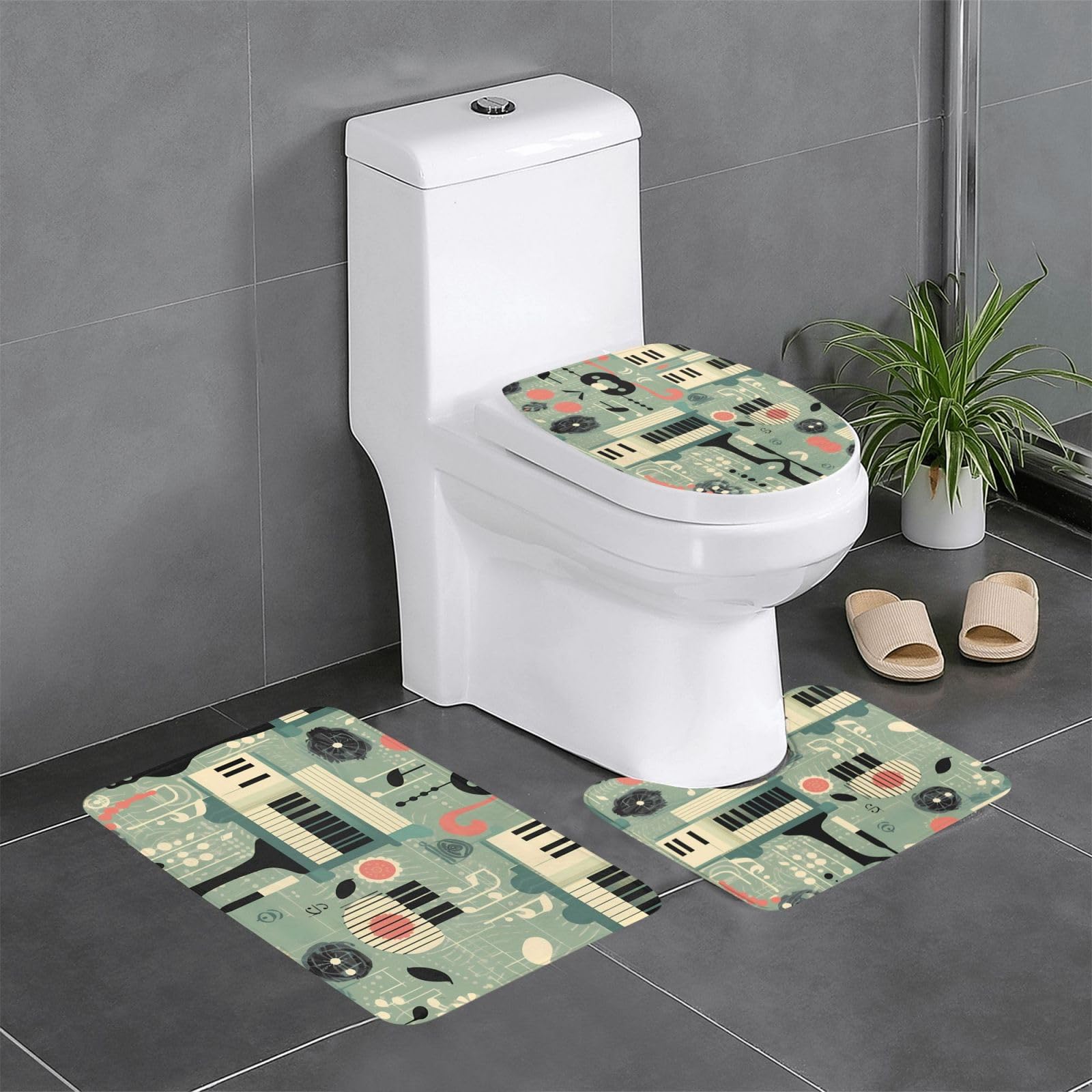 Tapis de salle de bain 61x40,6 cm tapis toilettes et lavabo lavable