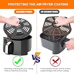 Air fryer Accessories for Ninja AF101 4 QT AF161 Max XL AF150 XL Air Fryer, 8.2'' Round Food Grade Air Fryer Grill Pan Plate Crisper Plate Replacement Parts Tray Rack,Dishwasher Safe