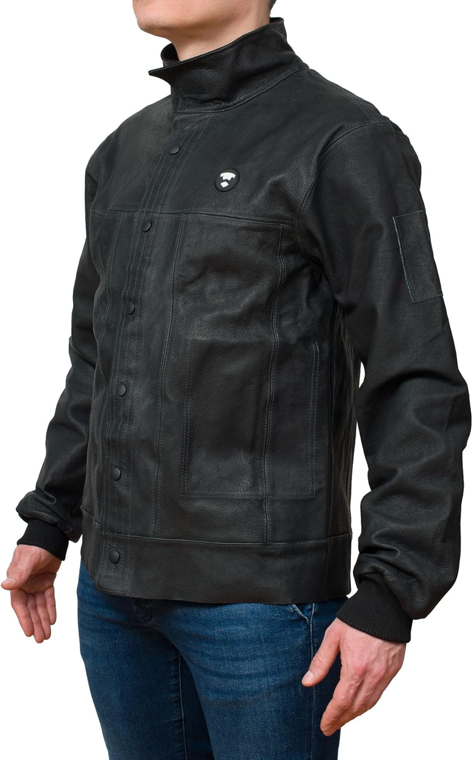 Waylander Welding SURTUR Boarhide Welding Jacket Pig Leather Welding Jacket Black Leather