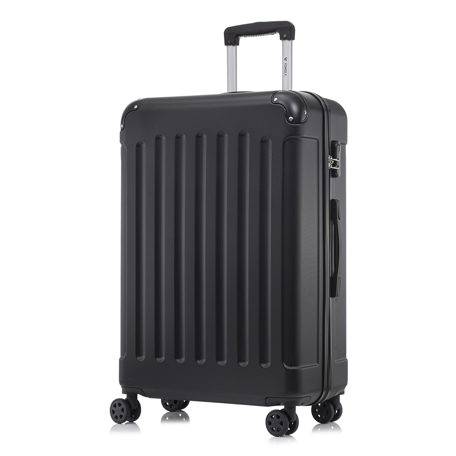 Koffer Suitcase XL Schwarz Trolley Reisekoffer Rollkoffer Handgepäck 4 Rollen 360° Hartschale Zahlenschloss