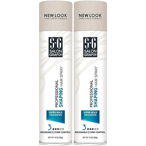 Miniatura 6 de Salon Grafix Professional Super Hold - Aerosol para el cabello sin perfume, 10 onzas (paquete de 3)