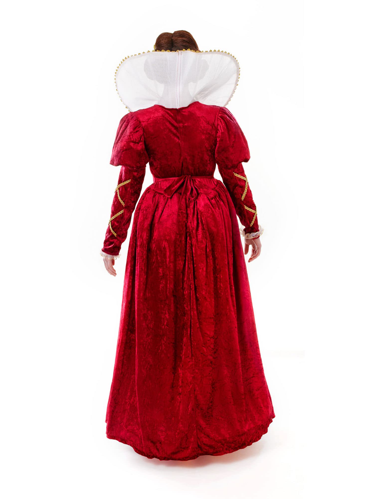 Bristol Novelty- Queen Elizabeth Costume da Donna, Rosso Regina Elisabeth, Colore Gold, UK 10-14, AC482