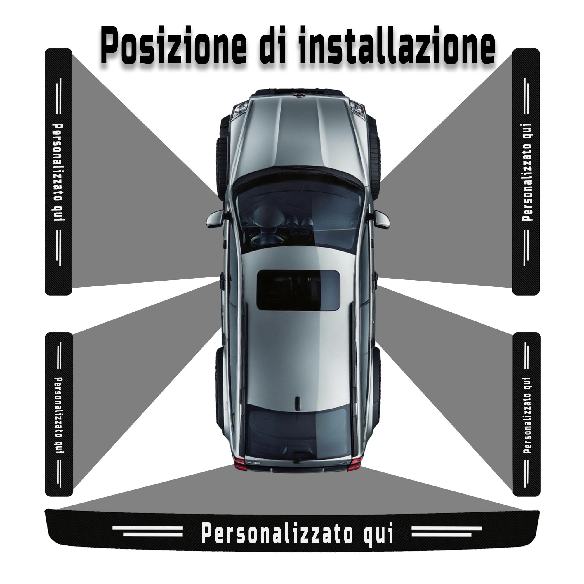 Strisce Di Protezione Per Battitacco Auto, Pellicola Protettiva Per Portiera Auto In Fibra Di Carbonio~p134805695