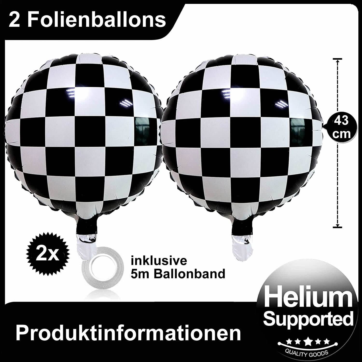Racing Cars Ballon-Set XXL – Perfekte Deko Für Kindergeburtstag Mit Rennwagen-Motto, Inkl. Zahlenballon 1-9