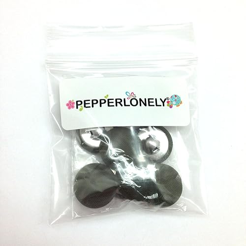 Vista 161 de PEPPERLONELY 10 piezas de tela de 0.394 in cubierta con botones redondos de vástago de metal, azul marino