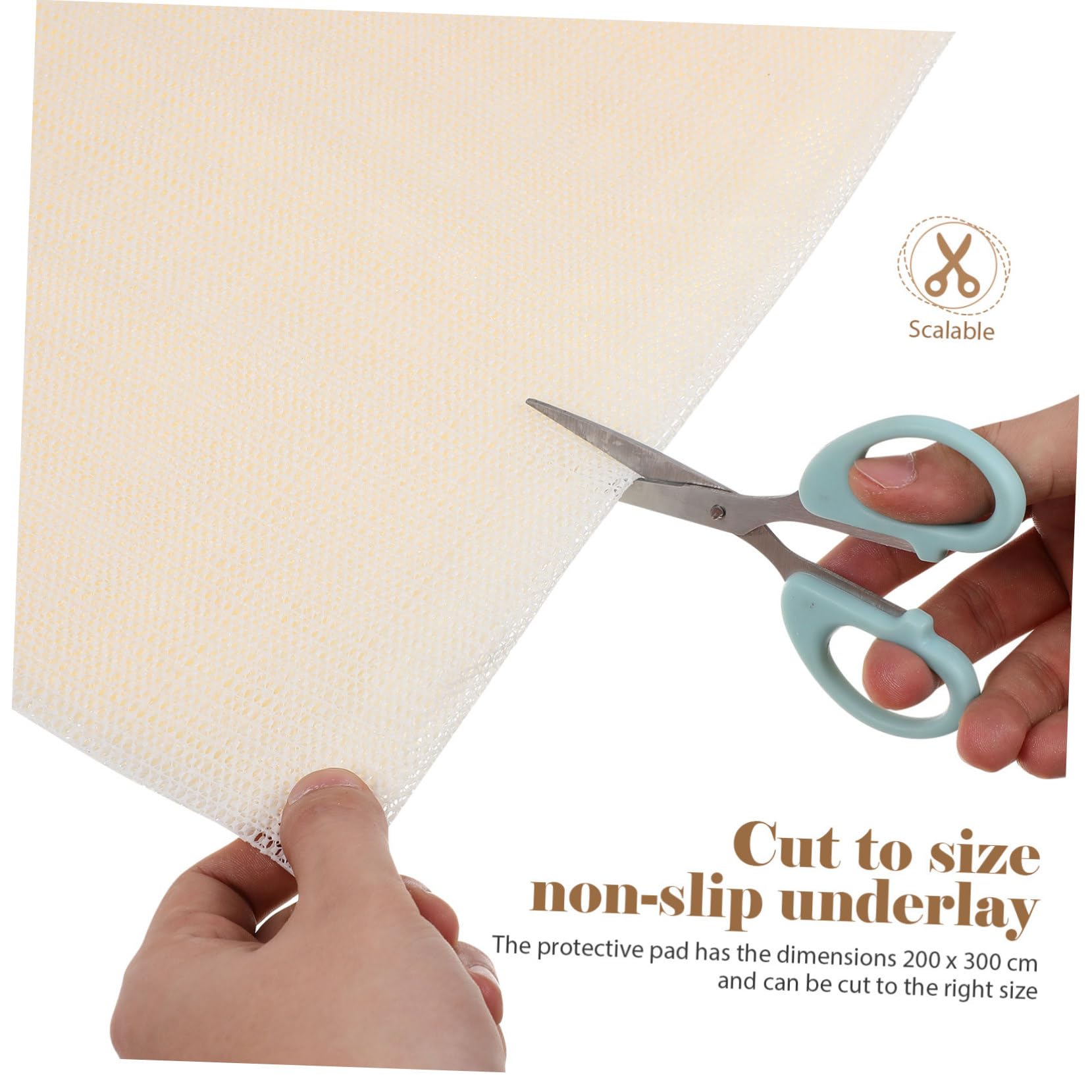 Tapis Antidérapant 200 X 300 Cm en PVC Robuste, Butée de Tapis pour Planchers en Bois Franc, Protection Le Glissement et Anti-enroulement, Adapté aux Tapis de Sol