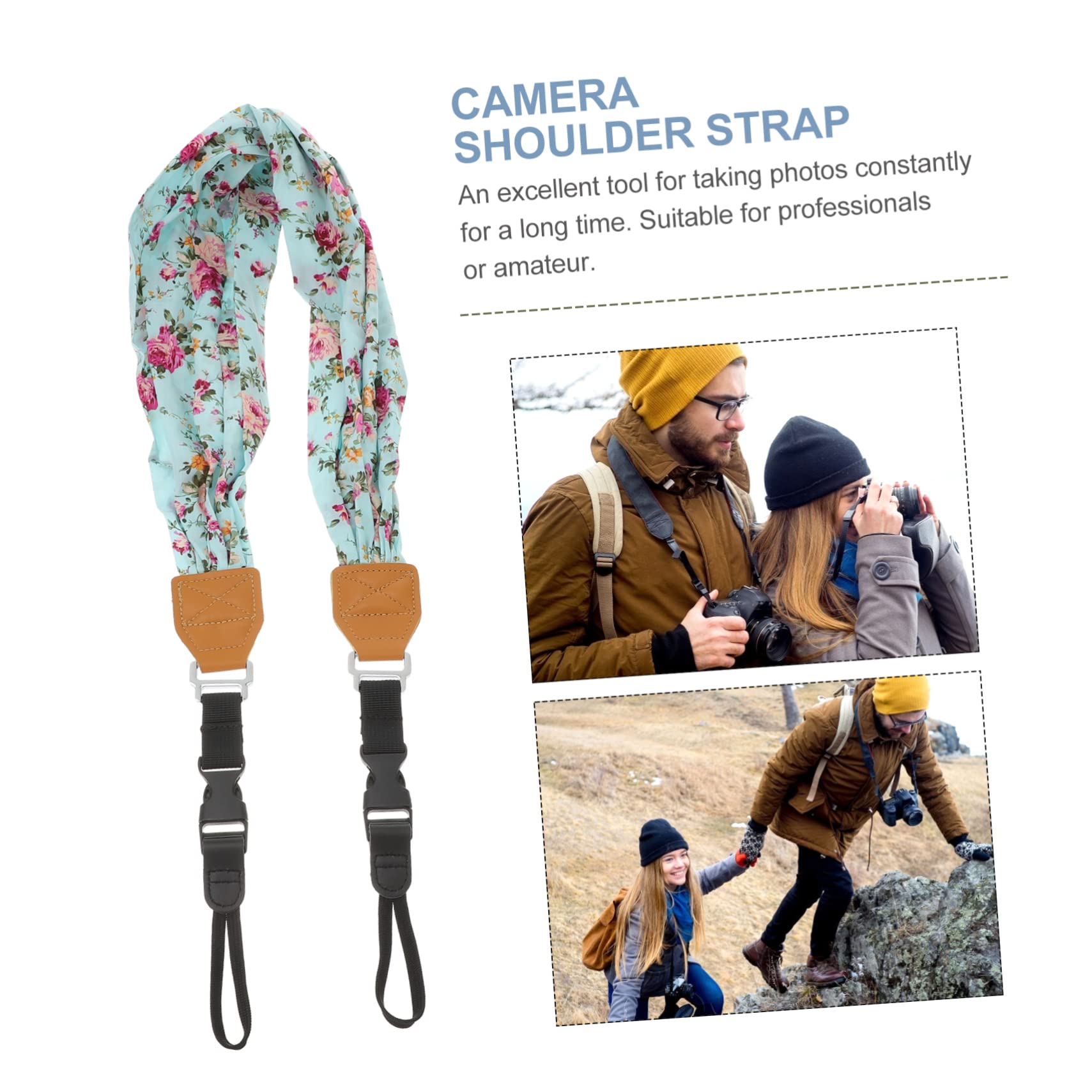 jojofuny 3piezas Correa De Cámara Diseño Floral Retro Para Fotógrafos Compatible y Dslr Correa De Hombro y Cuello Para Mujeres