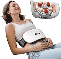 Vista 1 de Masajeador de estómago para la digestión, masajeador abdominal con calor, máquina eléctrica de masaje de vientre manos libres para aliviar