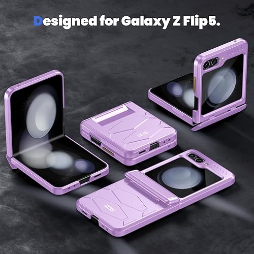 Miniatura 6 de Funda a prueba de golpes para Galaxy Z Flip 5, Z Flip 5 con protección de bisagra y protector de pantalla integrado, carcasa resistente de cuerpo