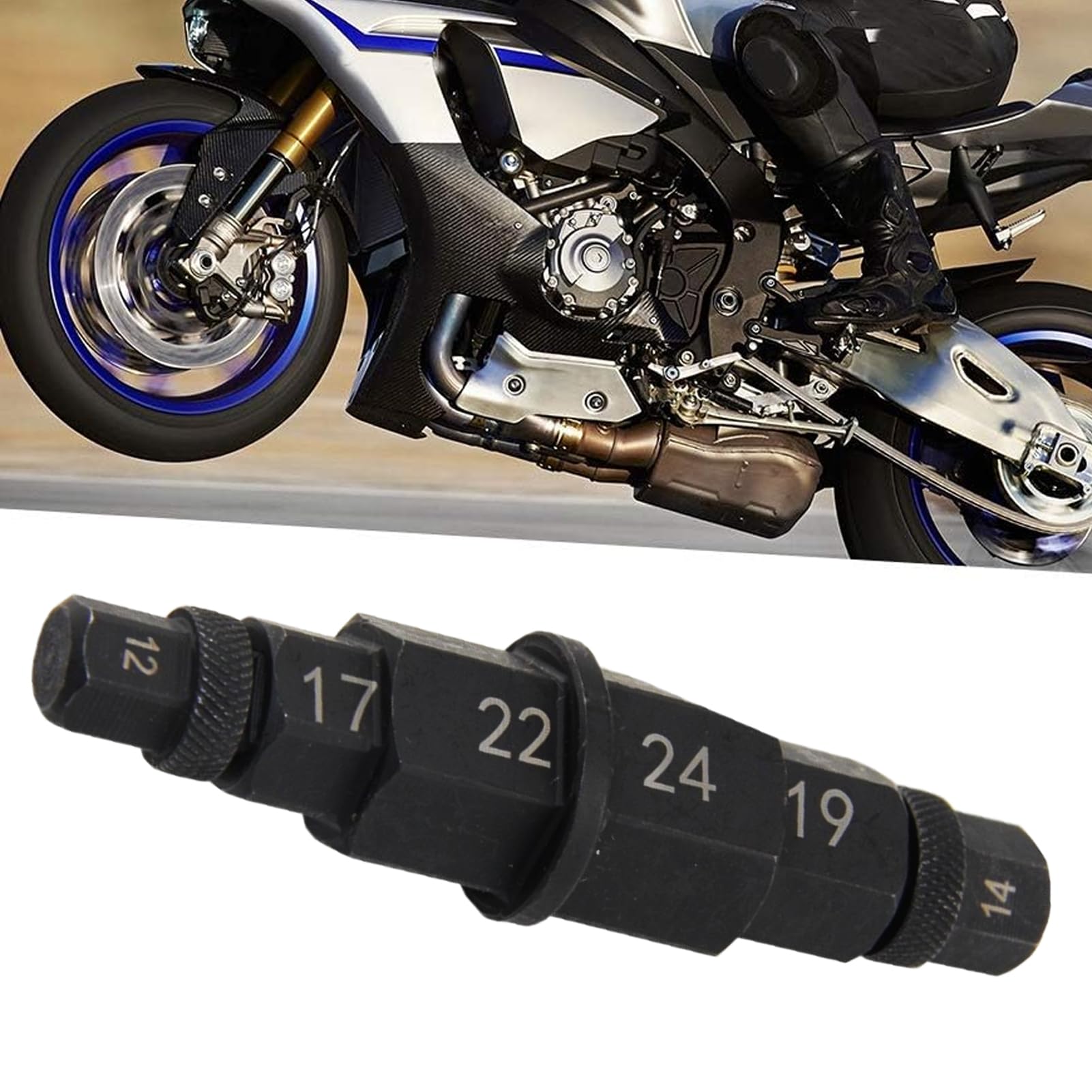 Asse Esagonale per Moto 12-24mm Universale Compatta Portatile
