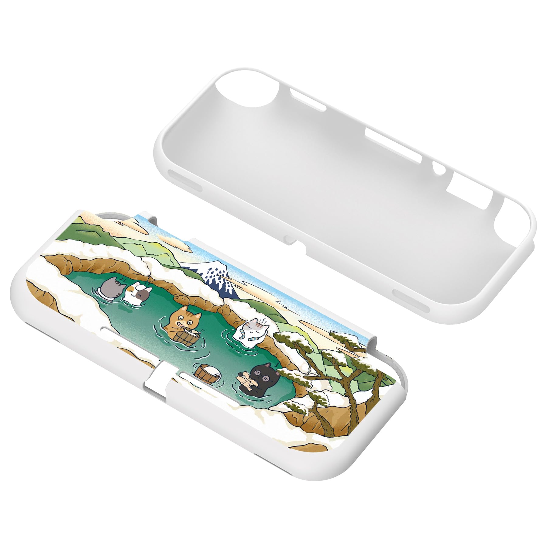 playvital Hot Spring Kitties Custom Protective Case for Nintendo Switch Lite, Soft TPU Slim Case Cover for Nintendo Switch Lite — view 2