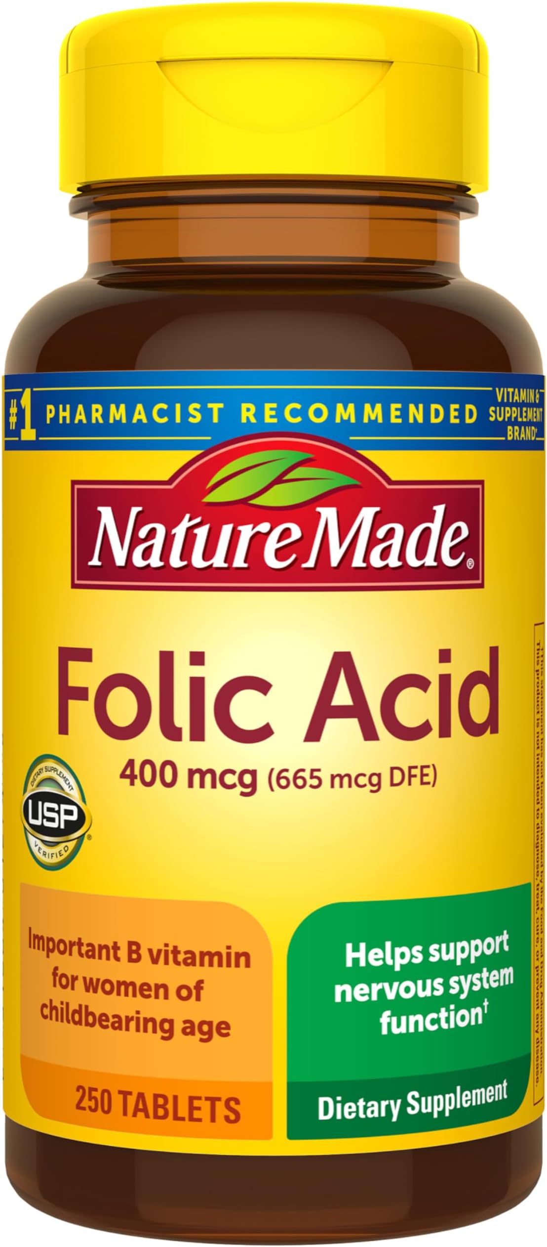 Nature Made - Folic Acid 400 mcg 250 Tablets