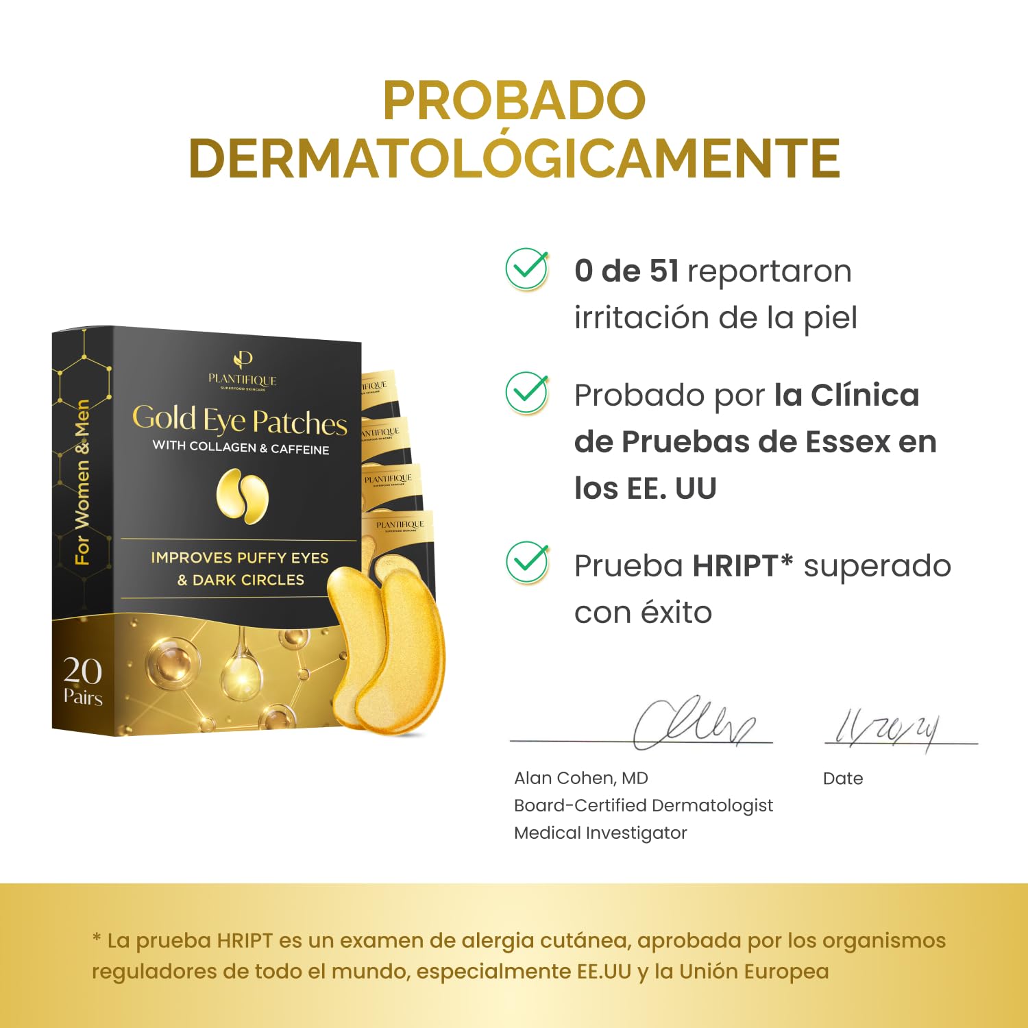 PLANTIFIQUE Maschera Viso Coreana Argilla Vulcanica - Purifica, Affina Pori, Idrata e Calma - 110 g & Patch Occhi Antirughe Donne e Uomini - Skin Care Kit Viso Crema Contorno Occhi Idratante - 20 Paia