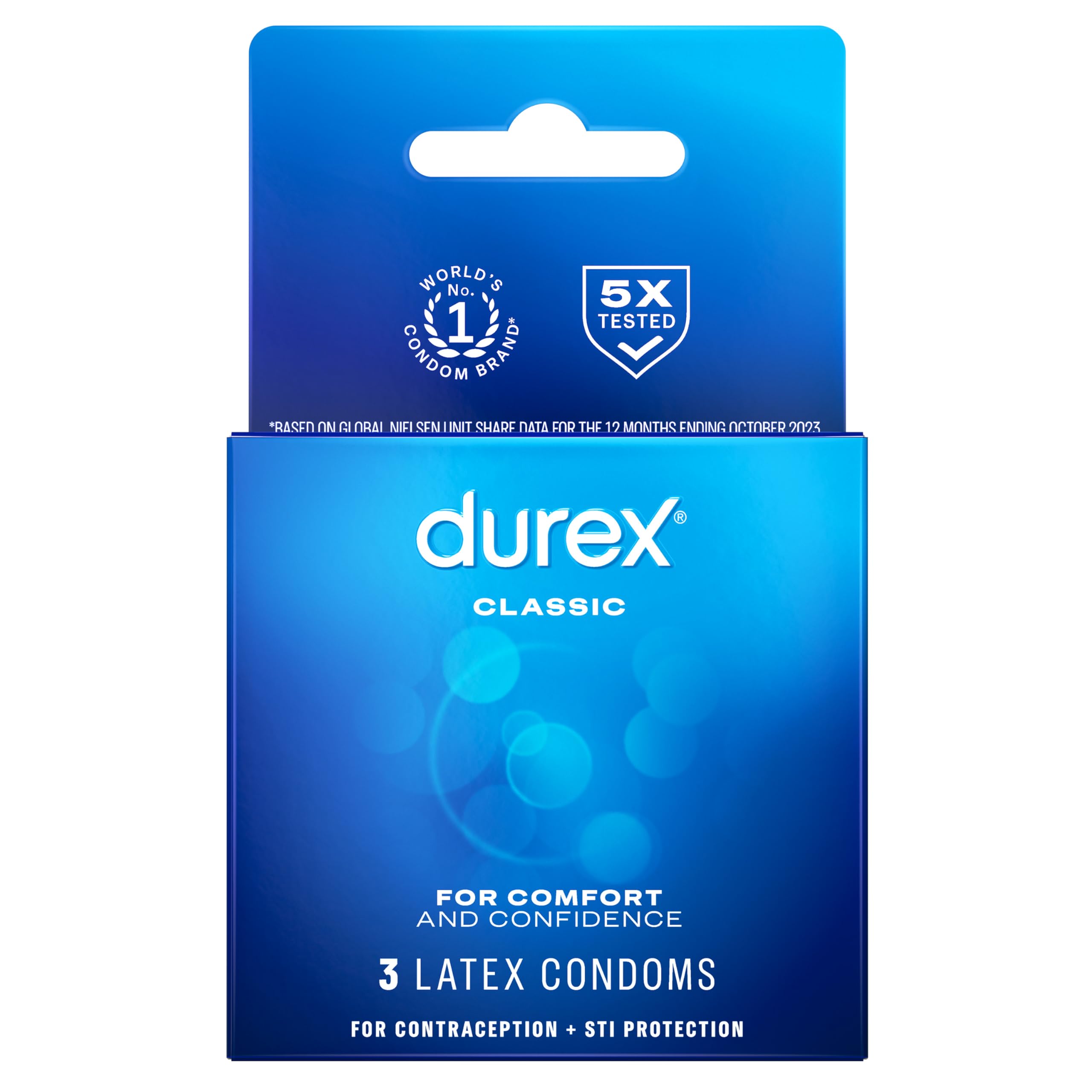 Durex XXL Lubricated Extra Large Premium Condoms, 3 Count