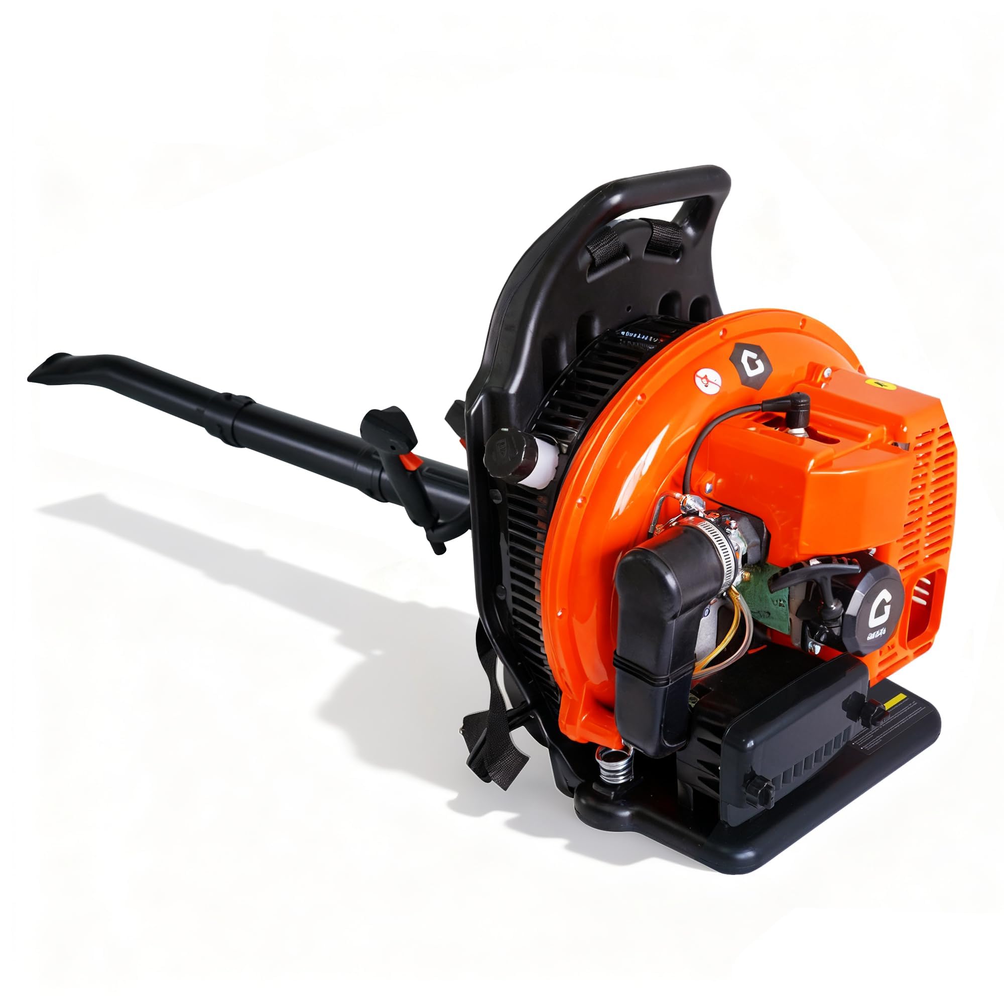 Garvee Con 1 Pacchetto Plastica 2 Plastica Zaino Soffiatore Foglie - Potenza Commerciale 66CC 4.0HP Motore a 2 Tempi, 880 CFM, 320 MPH, Design Ergonomico Per Giardino, Prato, Rimozione Neve， Arancione
