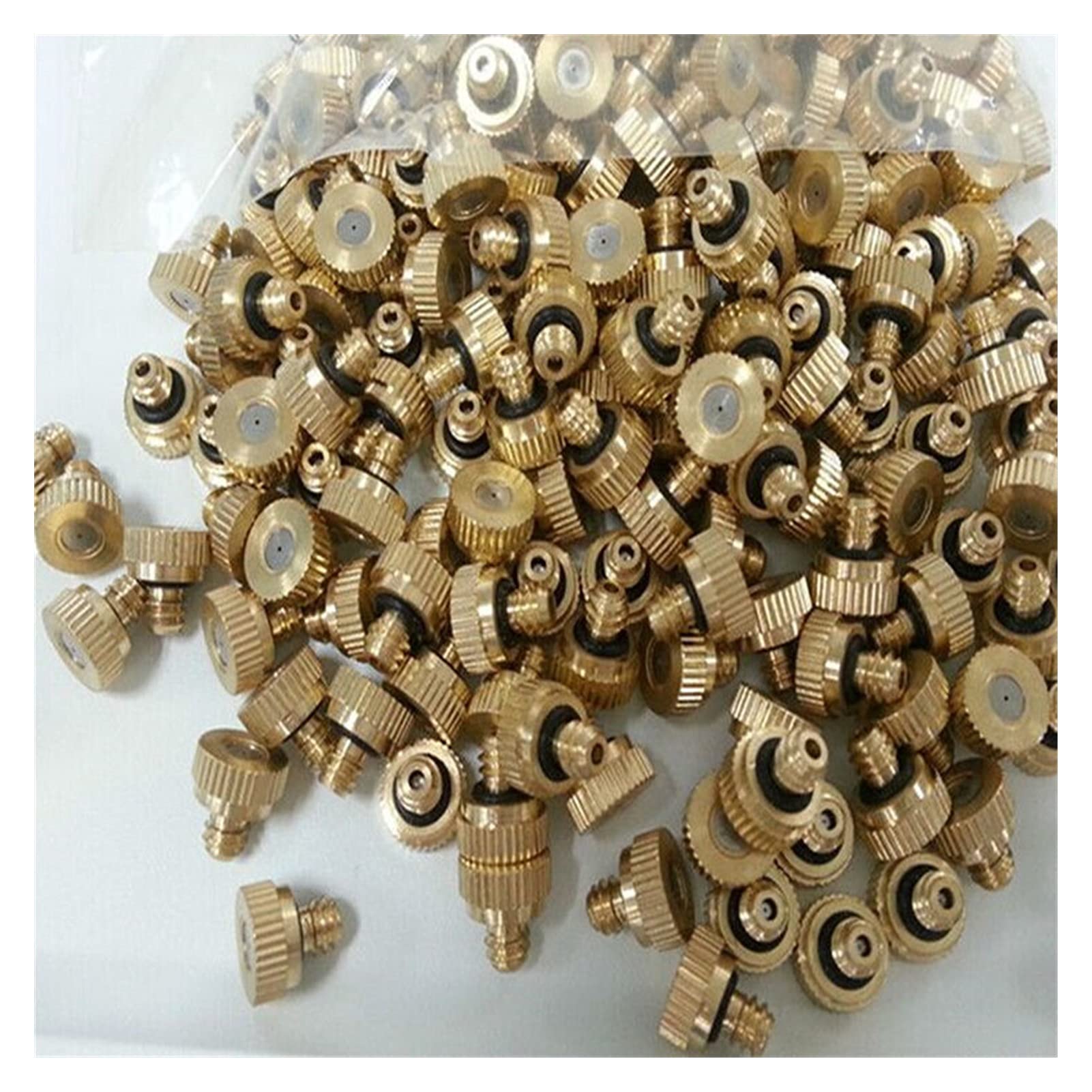 Messing-Zerstäuberdüse, Sprinkler-Rohrverschraubungen, 20 Stück, Messing-Nebeldüse, Niederdruck, 0,1–0,8 mm, 10–24 UNC, 2–120 bar