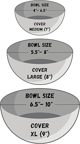 Miniatura 8 de Paquete de 3 fundas para tazones orgánicos, tapas de lino reutilizables, para almacenamiento de alimentos, para sobras, tela 100% algodón, lavable a