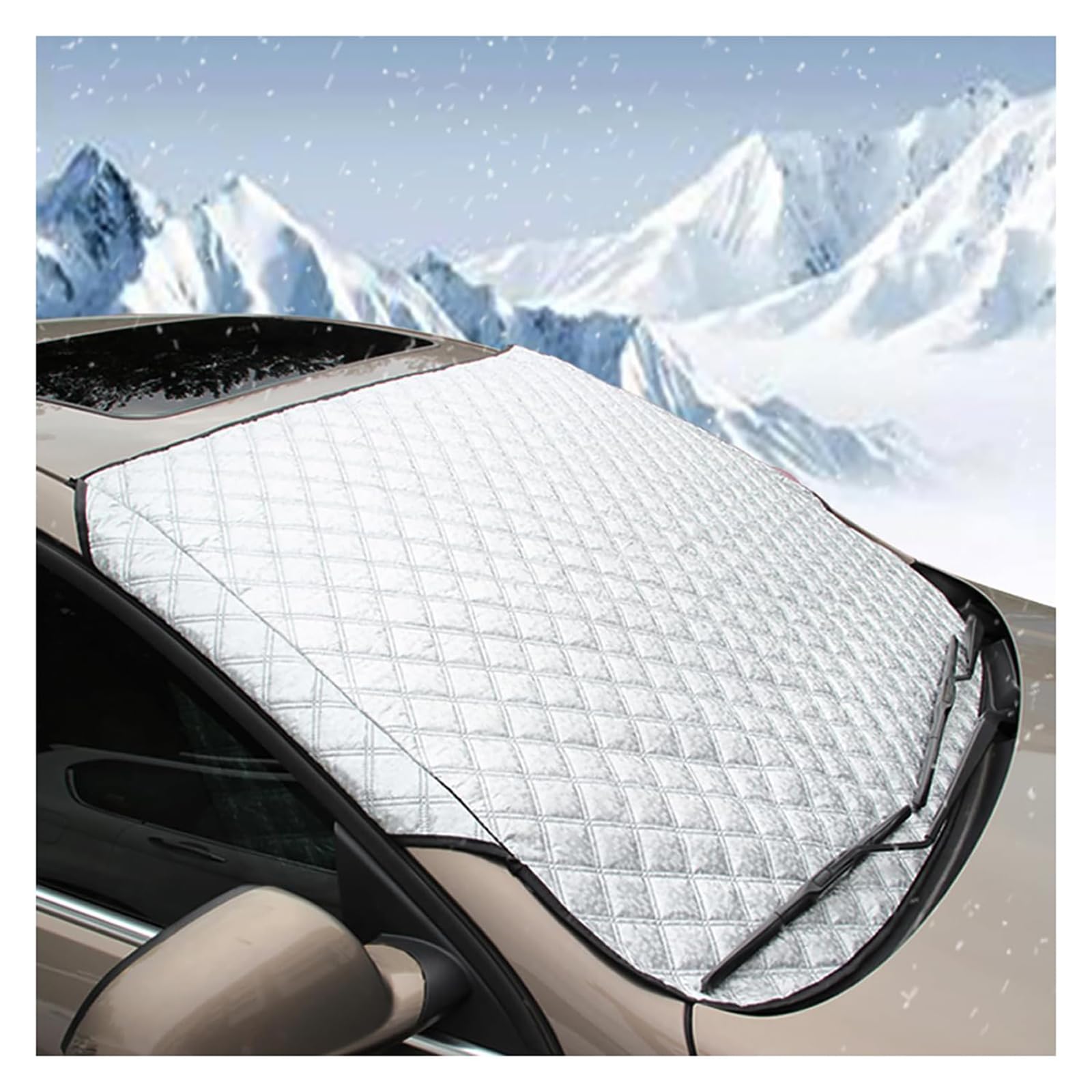 QYETRGF Car Windshield Cover for Ford Kuga (CX482) Titanium/X/St Line 2019-2026, Windscreen Cover Frost Ice Snow Protector for Winter, Heavy Duty Ultra Thick Protective