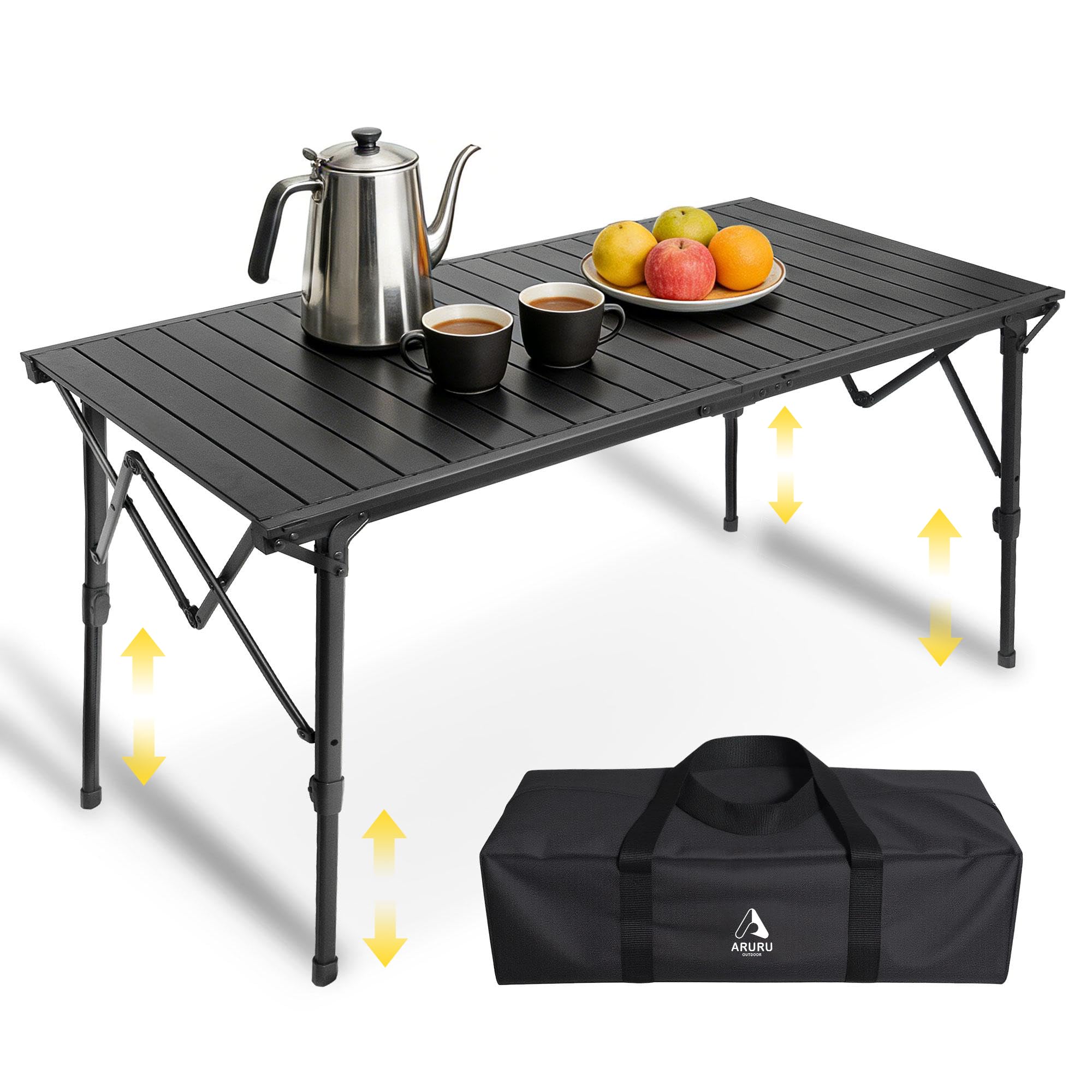 ARURUキャンプテーブル ロールテーブル 128×60cm アルミ製 折りたた Amazon.co.jp: ARURUキャンプテーブル ロールテーブル 128×60cm アルミ