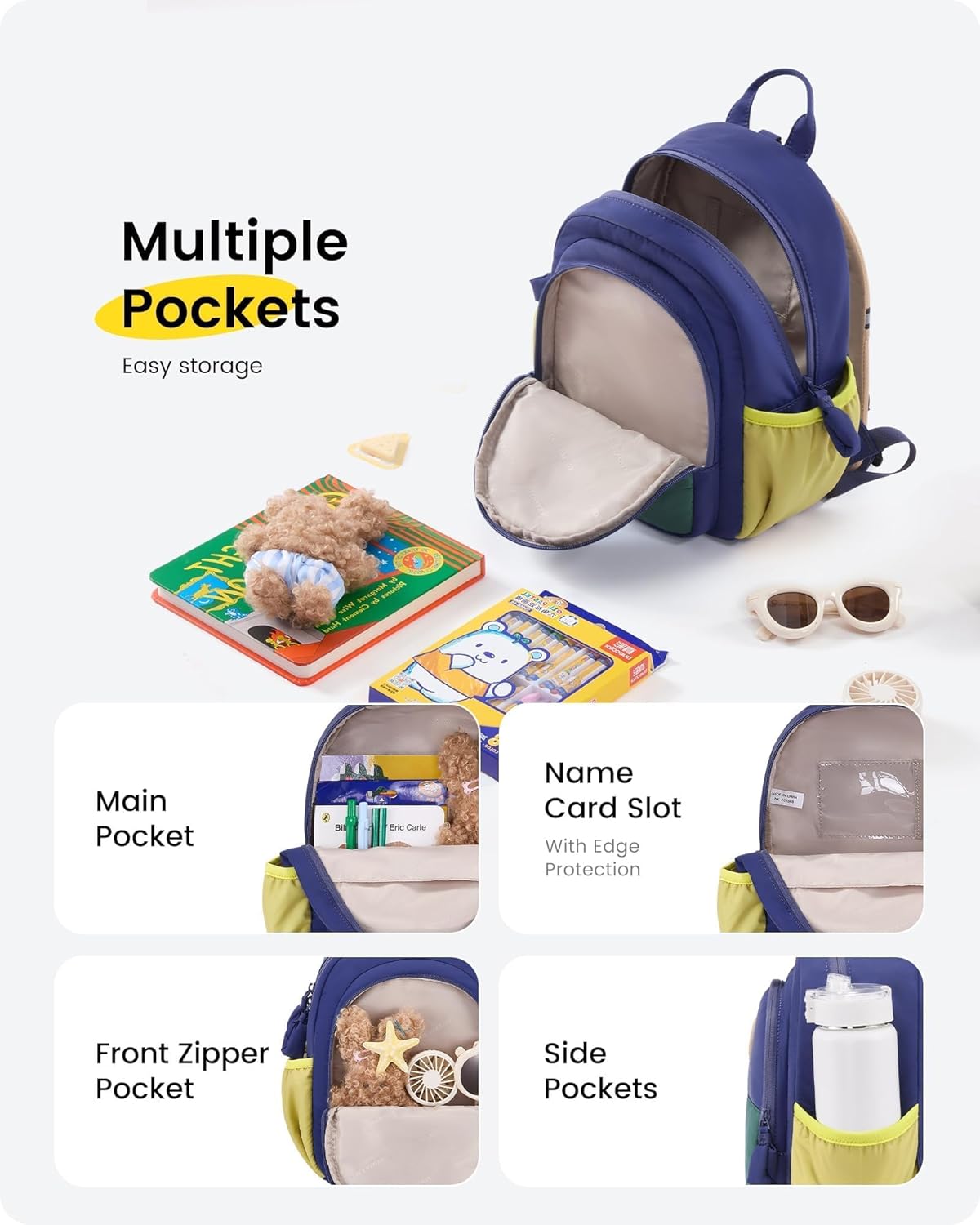 LOVEVOOK Kids Backpack for Boys 4-8, Backpack for Preschool Kindergarten, Cute Child bag for Elementary, 15" H - Image 3